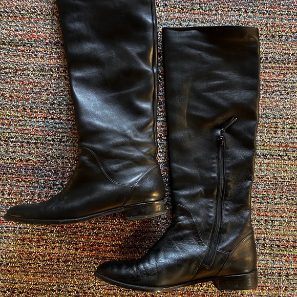 Stuart Weitzmen Black Leather Knee-High Boots size 9 M - Picture 7 of 15